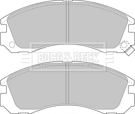 BORG & BECK stabdžių trinkelių rinkinys, diskinis stabdys BBP1449